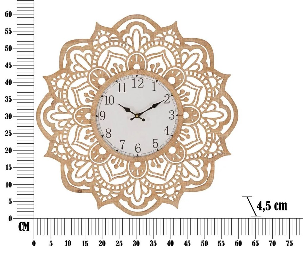 Zegar ścienny z koronkową tarczą, Ø 60 cm