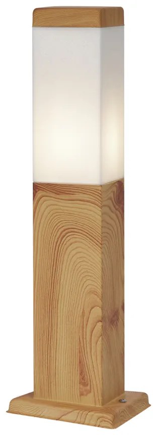 Nowoczesna lampa podłogowa zewnętrzna stalowa z nadrukiem drewna 45 cm IP44 - Malois