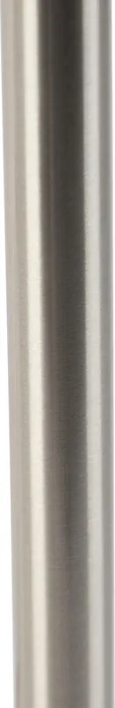 Nowoczesna lampa stołowa stalowa z abażurem w kolorze taupe 35 cm - Simplo