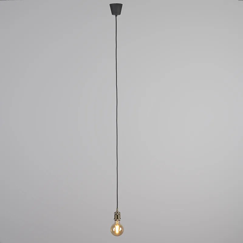 Nowoczesna lampa wisząca brązowa z czarnym przewodem - Cava ClassicDesignerski Oswietlenie wewnetrzne