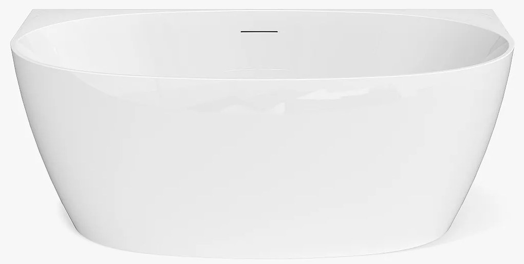 Biała półwolnostojąca wanna - 203 L - Akryl - 150 x 72 x 58 cm - AMOSARI