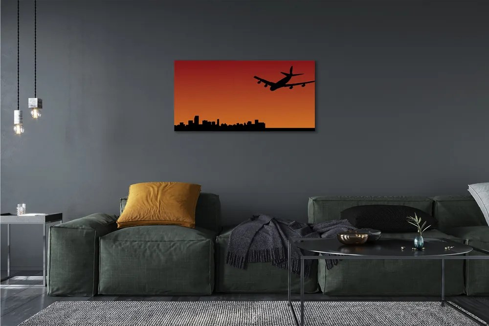 Obraz drukowany na płótnie Samolot w Chmurach