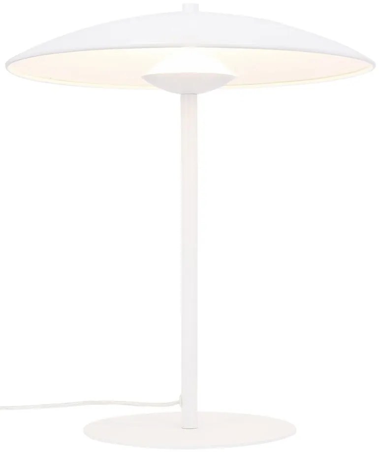 Biała lampa stołowa LED z metalowym kloszem (wysokość 41 cm) Lund – Candellux Lighting