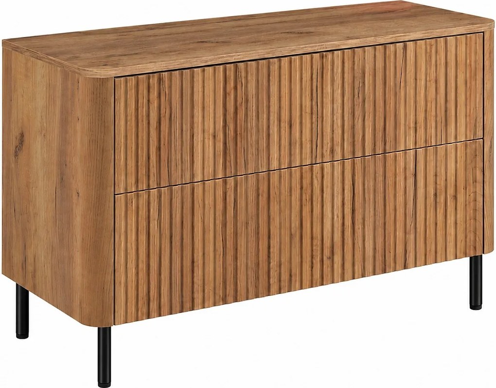 Szafka łazienkowa 100, Dąb craft, blat dąb craft, nogi czarne, 100,8 x 44,2 x 65 cm