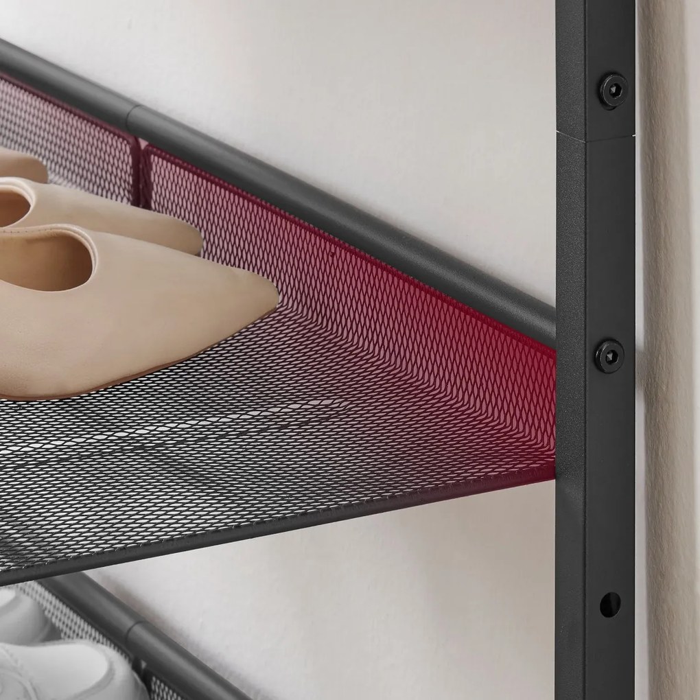 Szafka na buty TAYLOR ARTISAN z czarną konstrukcją, 4 półki