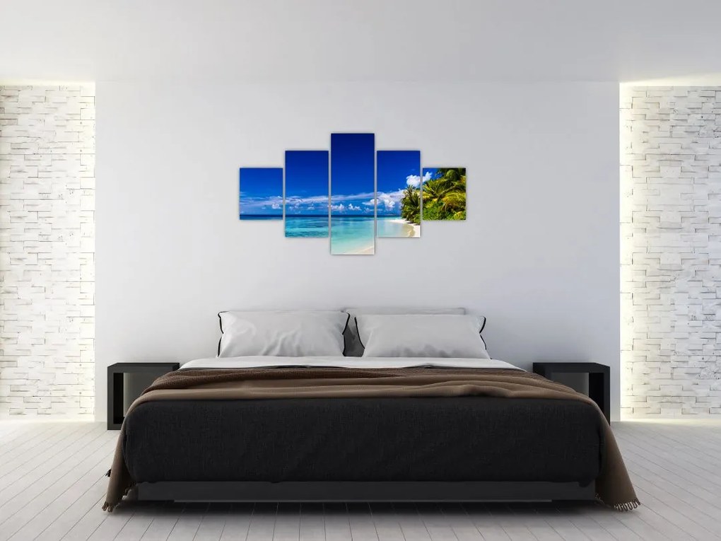 Obraz tropikalnej plaży (125x70 cm)