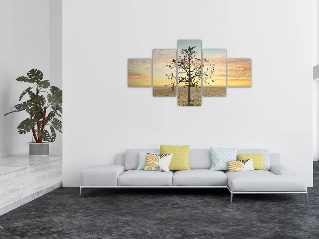 Obraz - Drzewo na pustyni (125x70 cm)