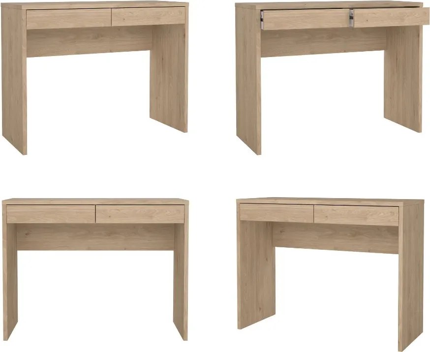 Biurko z 2 szufladami Function Plus 100 cm jackson hickory