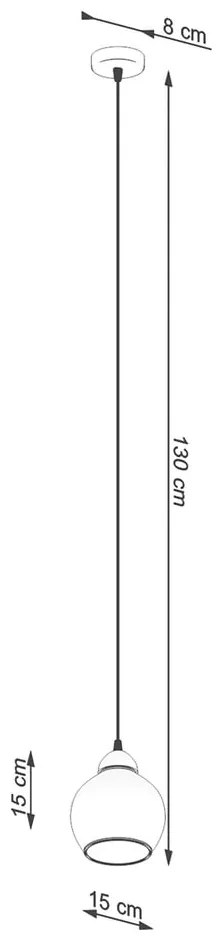 Czarna lampa wisząca ø 15 cm Grande – Sollux