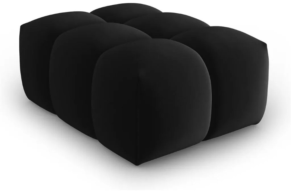 OUTLET Pufa Welurowa kostka czarna 85x60x40 CXL by Christian Lacroix - Lorella