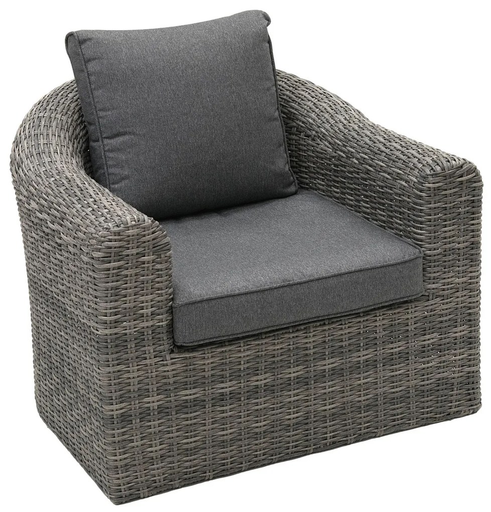 Rattanowy zestaw modułowy BORNEO LUXURY dla 7 osób (szary)