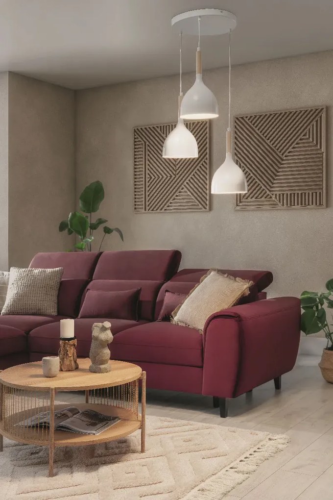 Lampa wisząca WOLDES II biała ELTAP