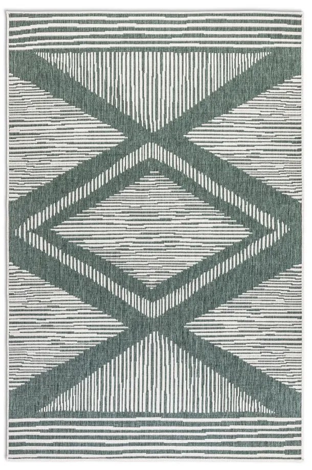 Zielono-kremowy dywan odpowiedni na zewnątrz 160x230 cm Gemini – Elle Decoration
