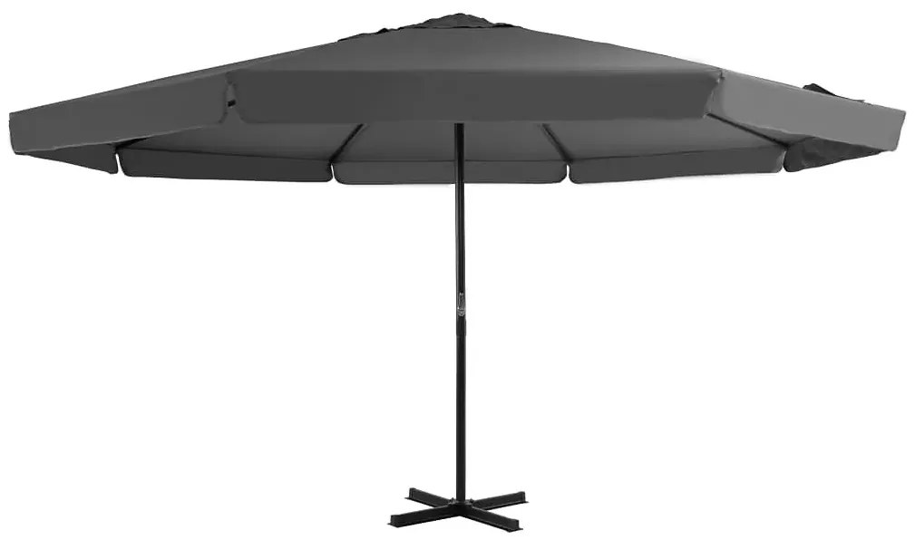 Okrągły parasol ogrodowy z aluminiową ramą antracyt - Diola