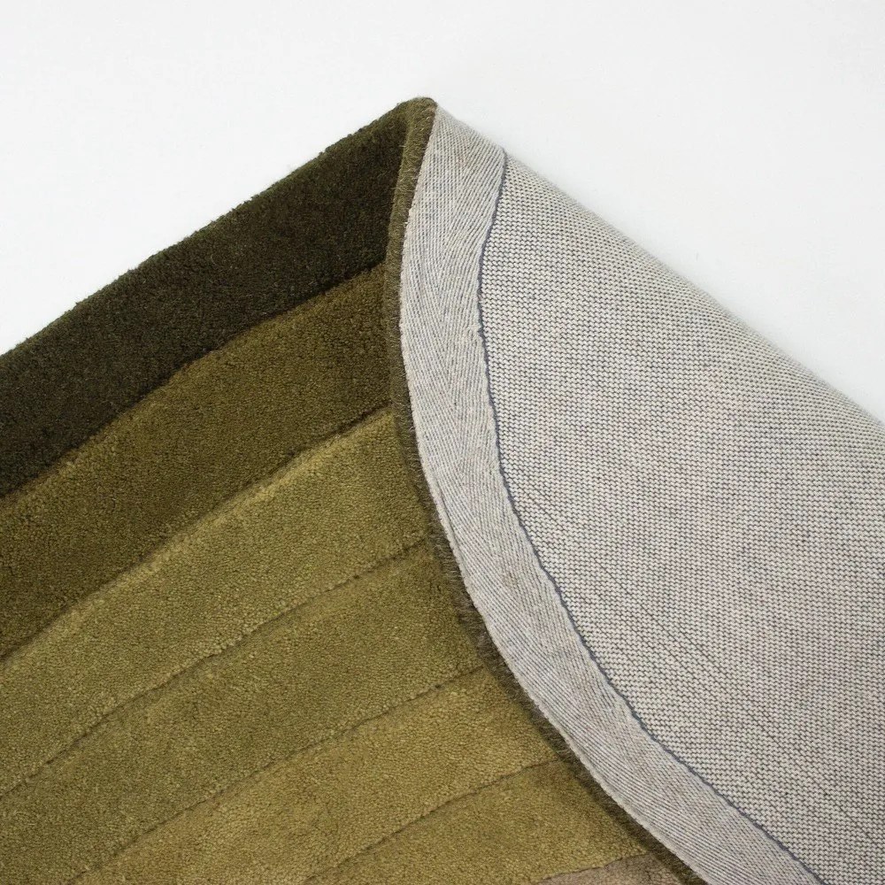 Zielony wełniany dywan tkany ręcznie 200x290 cm Puddle Ombre – Flair Rugs