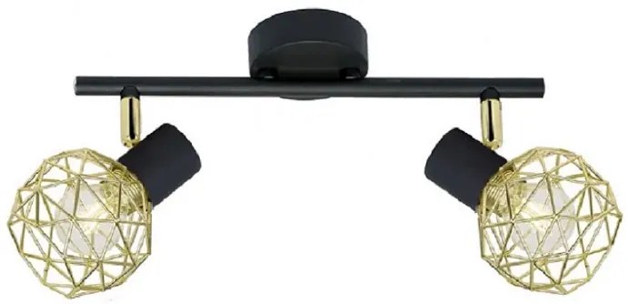 Podwójna industrialna lampa sufitowa na listwie - 3X V087 W6-B99