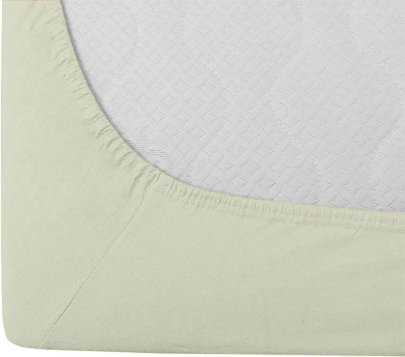 PrzytulneMieszkanie.pl Prześcieradło z dżerseju jasnokremowe 90 x 200 cm