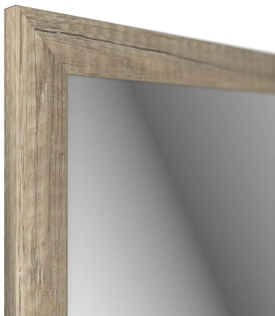 Dębowe nowoczesne wiszące lustro B0-B27