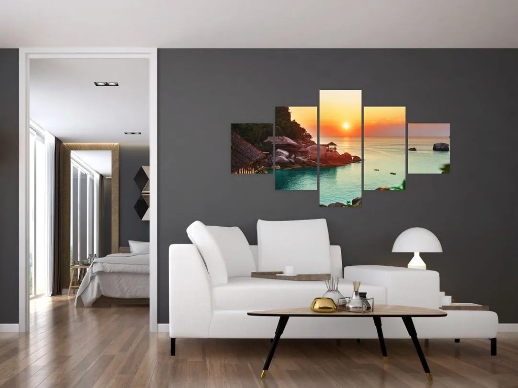 Obraz pięknej plaży (125x70 cm)