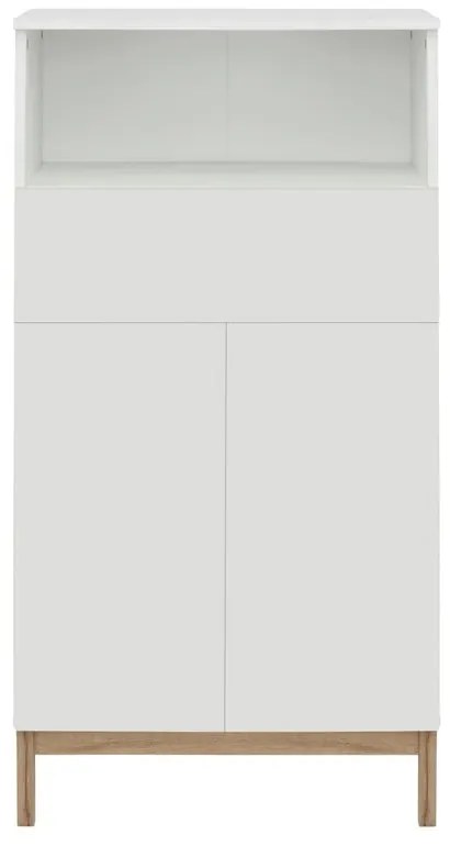 Biała wysoka szafka łazienkowa 60x121 cm Mirza – Støraa