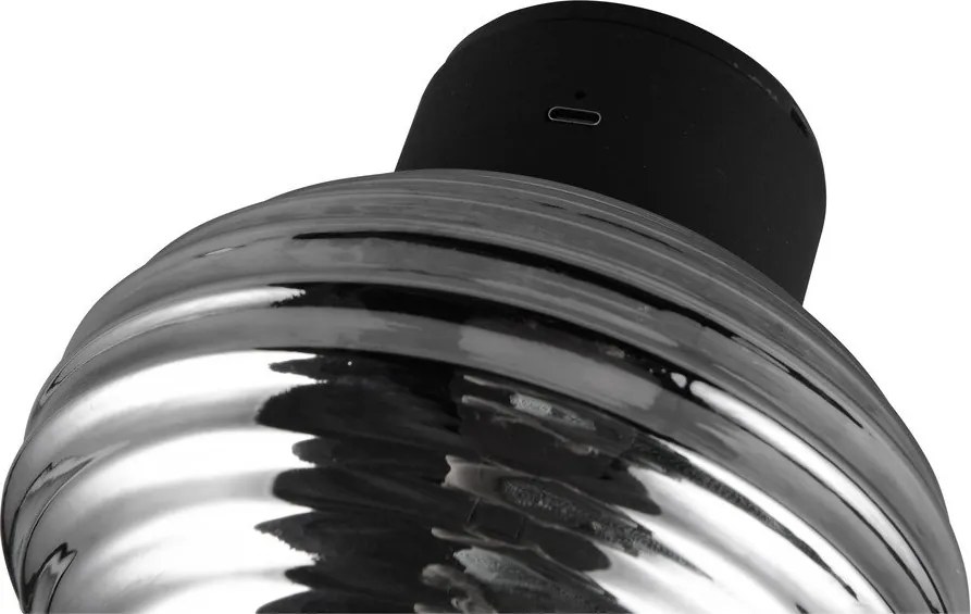 Ciemnoszary szklany kinkiet LED na USB ø 15,5 cm Earl – Reality