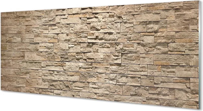 Szklany Panel Kompozycja Cegły i Kamienia