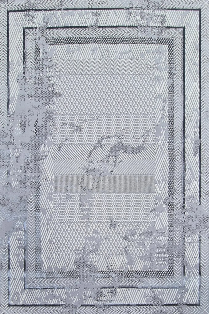 Dywan vintage Beyond Ramki szary 120 cm x 180 cm