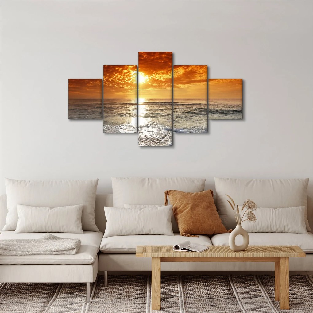 Obraz zachód słońca na Korsyce (125x70 cm)
