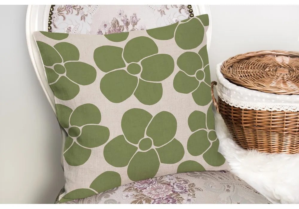 Poszewka na poduszkę 43x43 cm Green Meadow – Mila Home