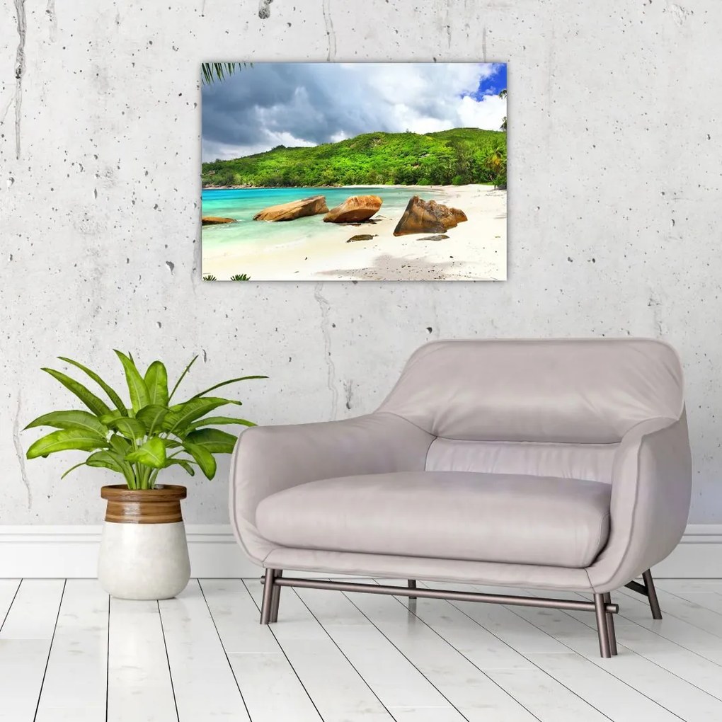Obraz - Seszele, Takamaka beach (70x50 cm)