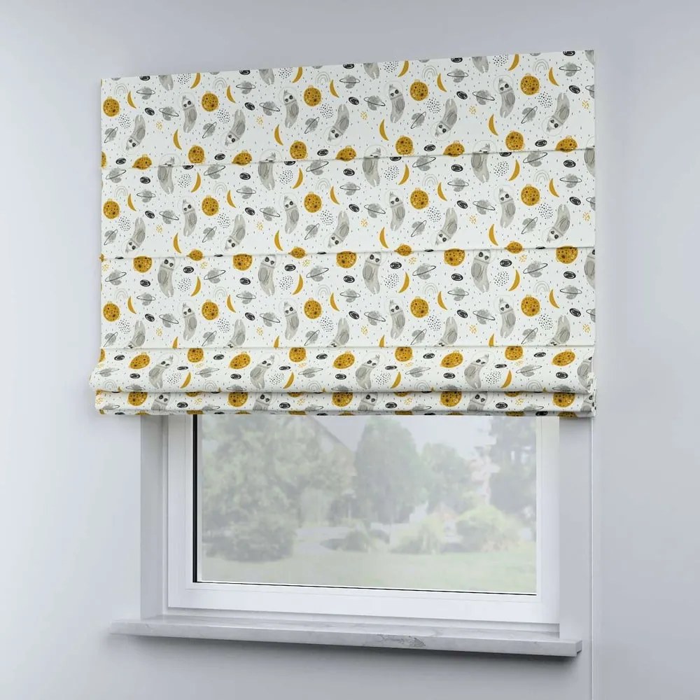 Żółto-biała roleta dziecięca 170x100 cm Magic – Yellow Tipi