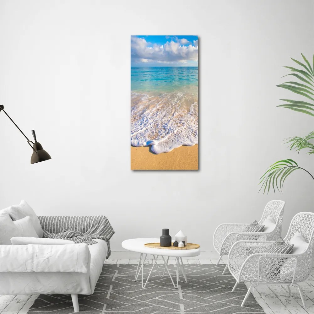 Foto obraz szklany pionowy Tropikalna plaża