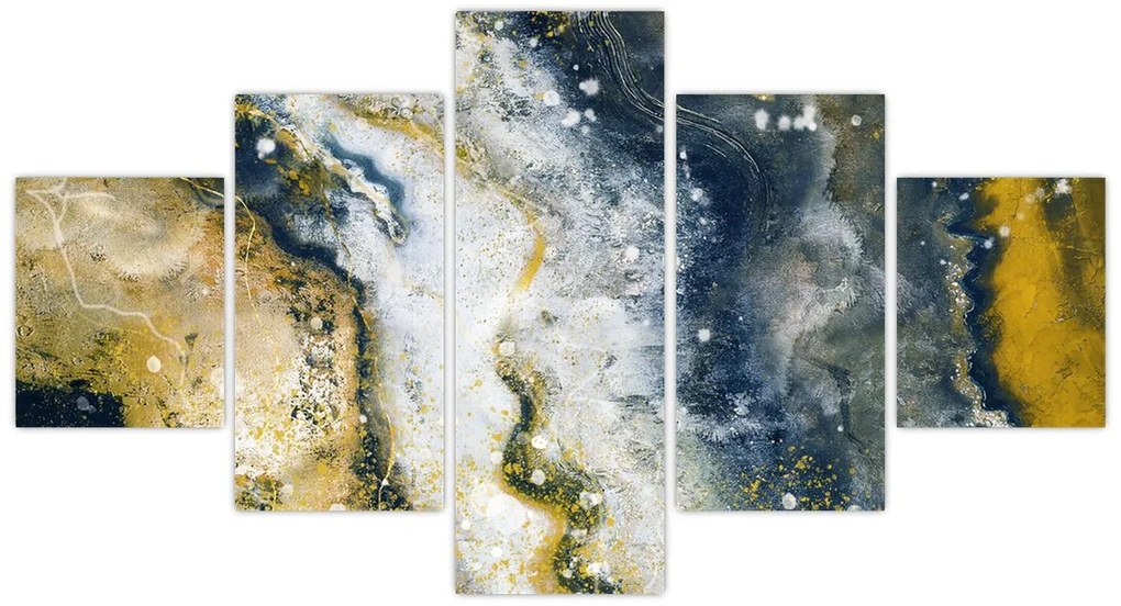 Obraz - Złota abstrakcja (125x70 cm)