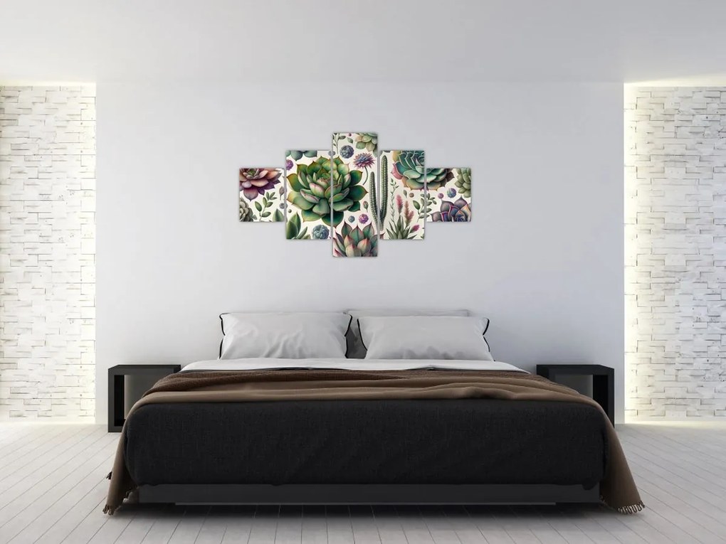 Obraz - Sukulenty (125x70 cm)