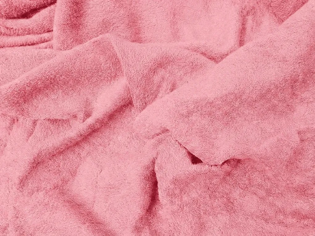 PrzytulneMieszkanie.pl Prześcieradło frotte EXCLUSIVE różowe 180 x 200 cm