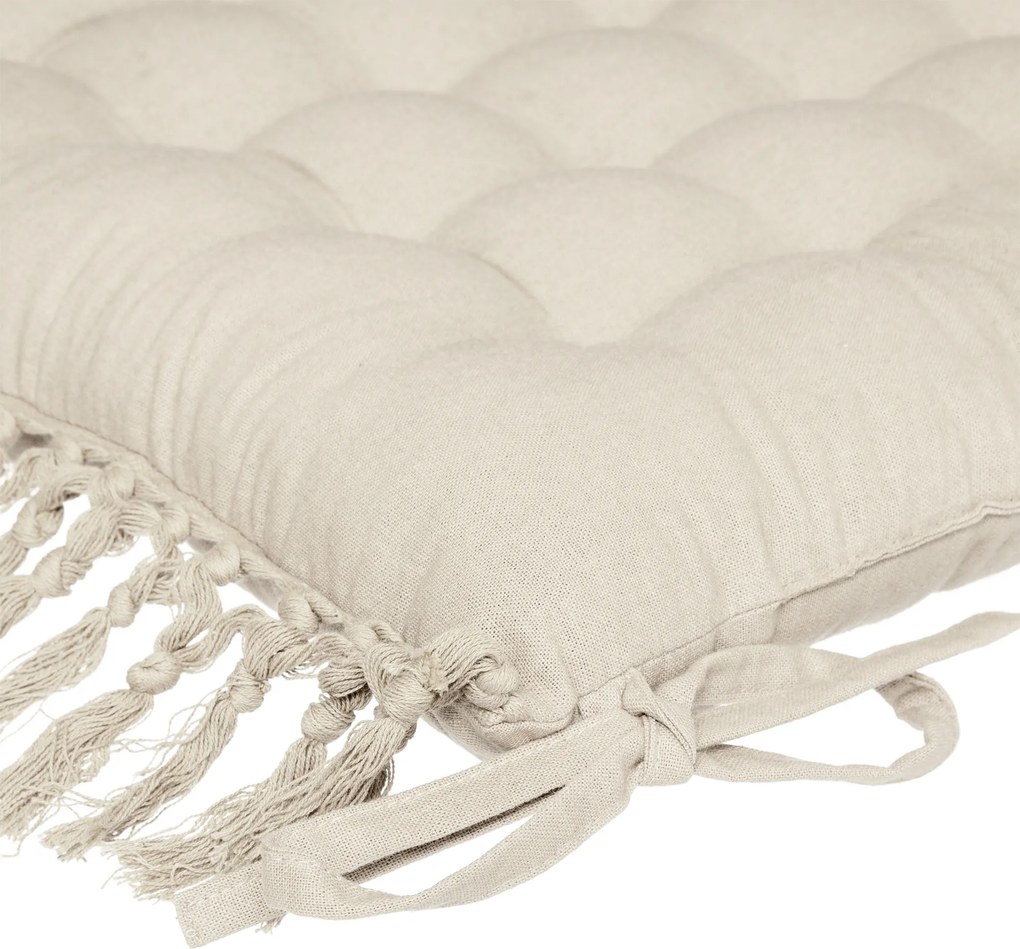 Poduszka na krzesło z frędzlami, 40 x 40 cm