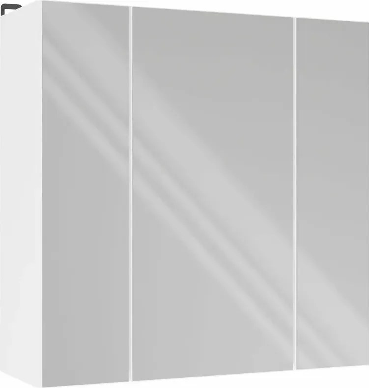 Biała trzydrzwiowa lustrzana szafka łazienkowa 60cm  R5-L21
