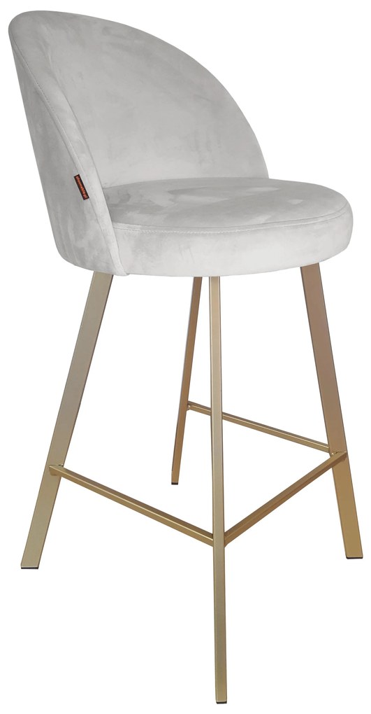 Hoker TRIX krzesło barowe tkanina Welur podstawa metalowa