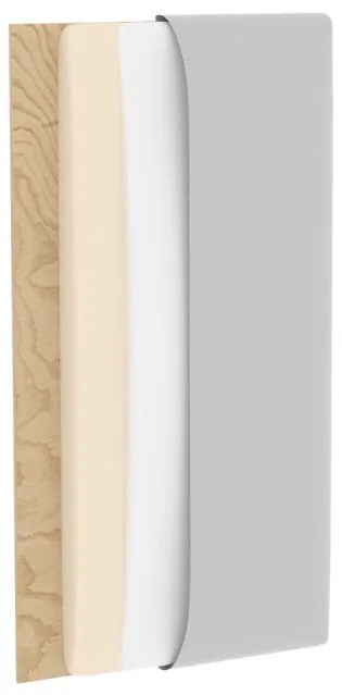 Tapicerowany panel ścienny QUADRATTA 15x60 cm, szary