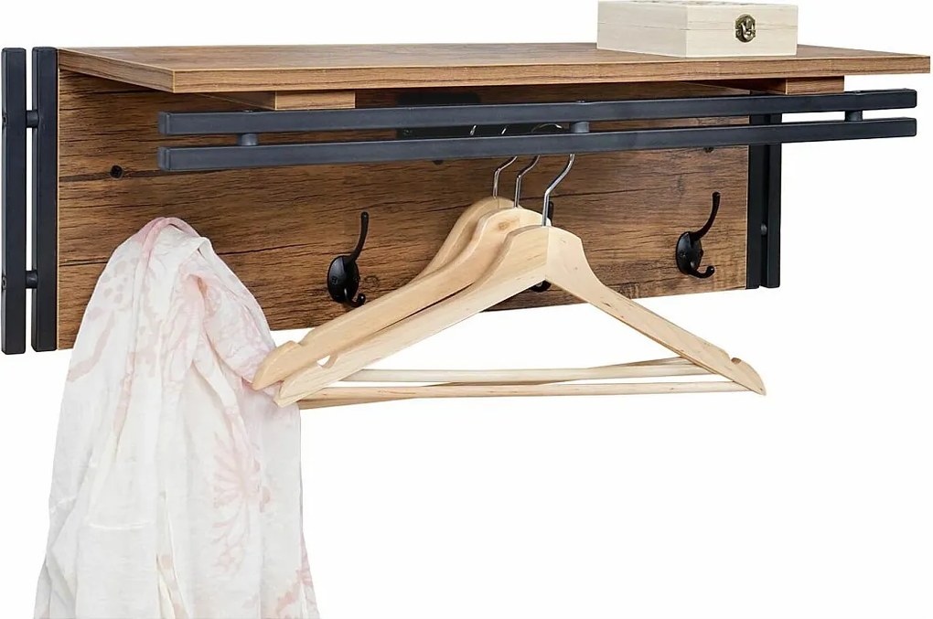 Wieszak ścienny MCW-A27 o strukturze 3D,  Wygląd dzikiego dębu