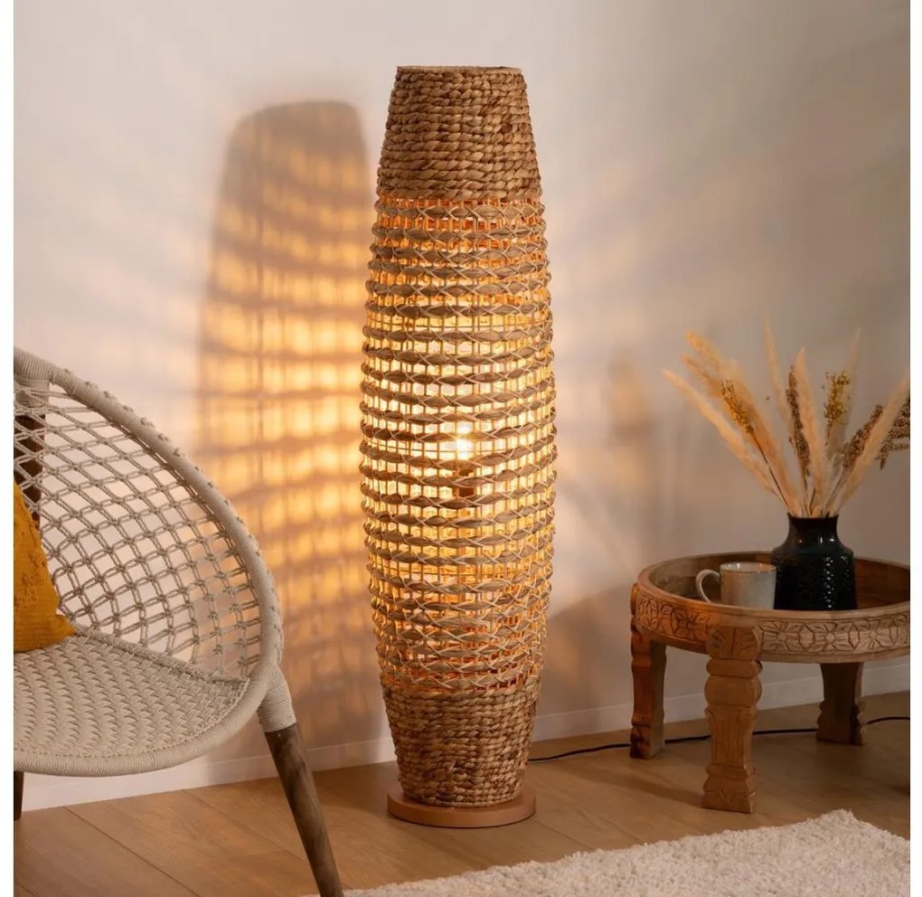 Atmosphera - Lampa podłogowa SAND 1xE27/40W/230V buk/hiacynt wodny