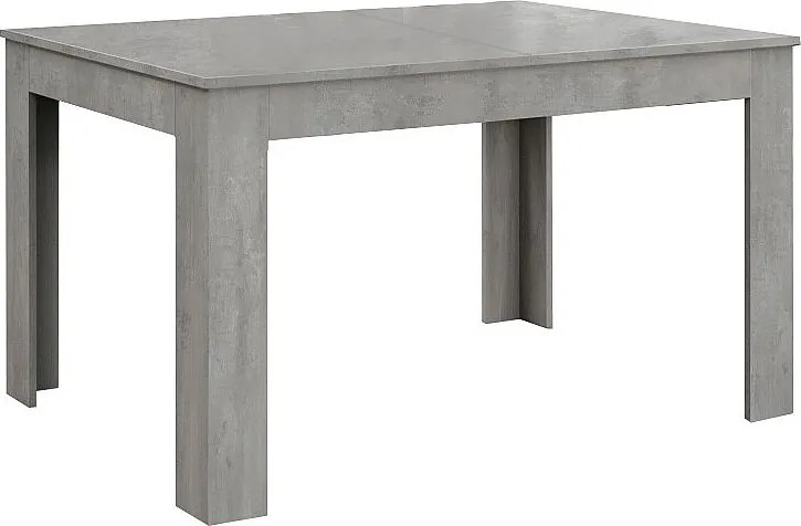 Drewniany stół w kolorze szarym cementowym, rozkładany 120×80 - 170×80 - LIPARI