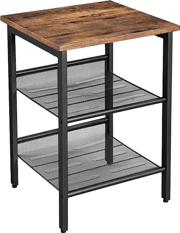 Stolik kawowy Valora Table Cabinet Rustic Brown Black Płyta wiórowa Stal