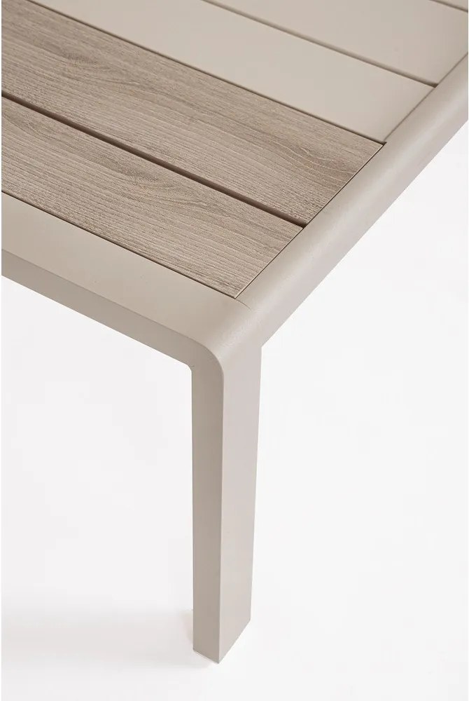 Beżowy aluminiowy zestaw mebli ogrodowych dla 5 osób Elna – Bizzotto