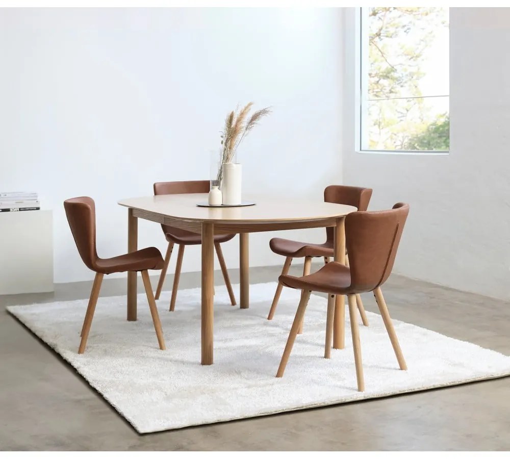 Brązowe metalowe krzesła zestaw 2 szt. Teslin – Unique Furniture