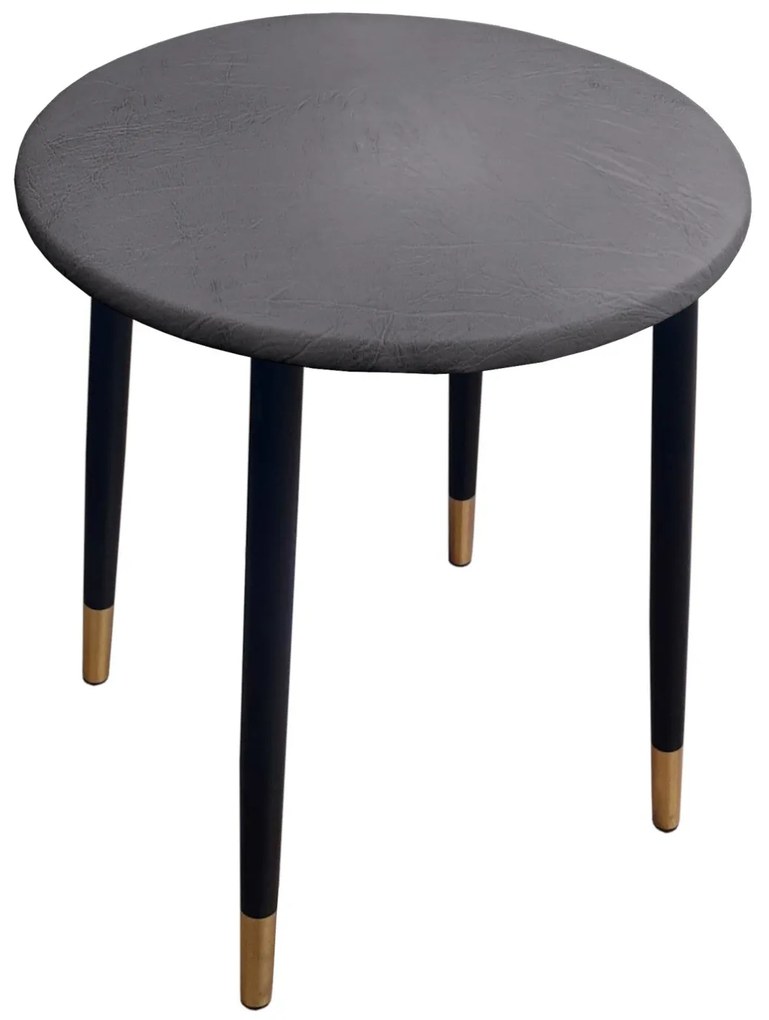 Taboret TRIX AL11 szary podstawa czarna/złota