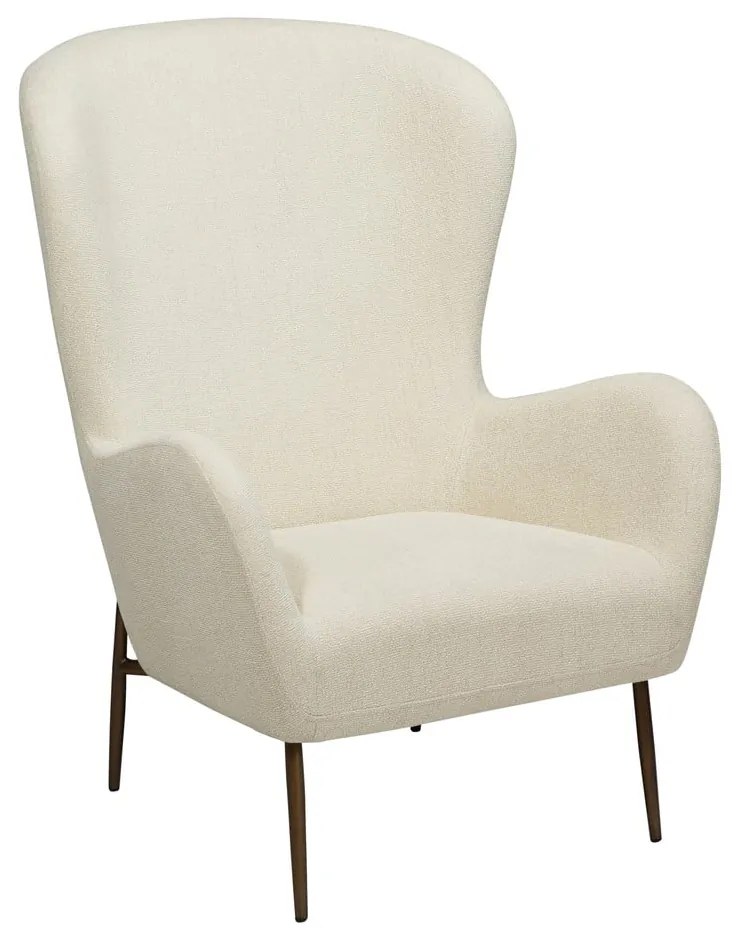 Kremowy fotel z materiału bouclé Glam – DAN-FORM Denmark