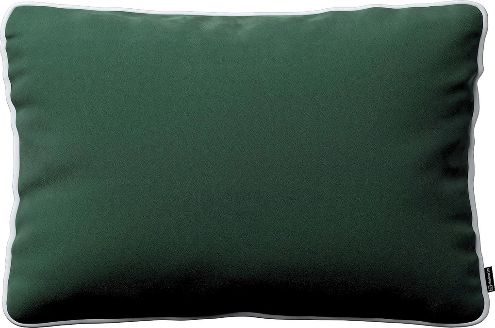 Poszewka Laura na poduszkę prostokątna 60 x 40 cm kolor zielony tkanina połyskliwa, welwetowa