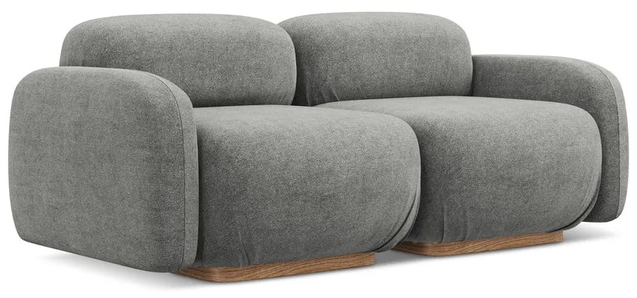 Szara sofa modułowa z materiału bouclé 190 cm Ailani – Makamii