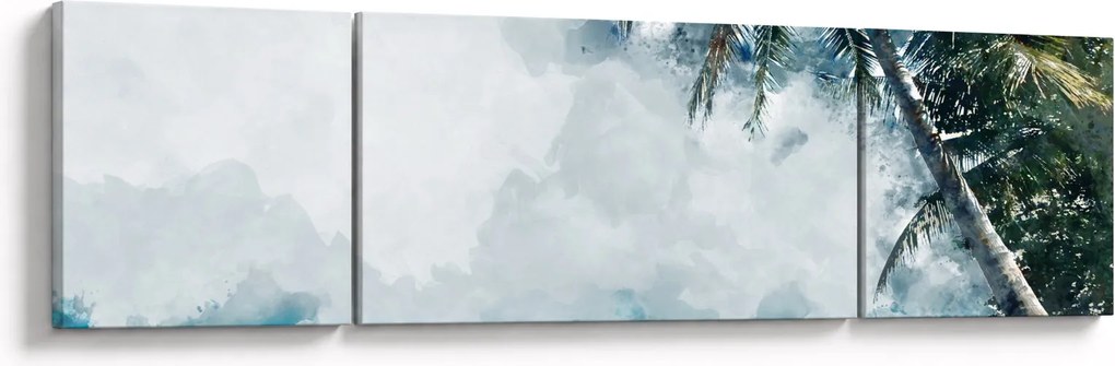 Obraz palmy nad morzem (170x50 cm)